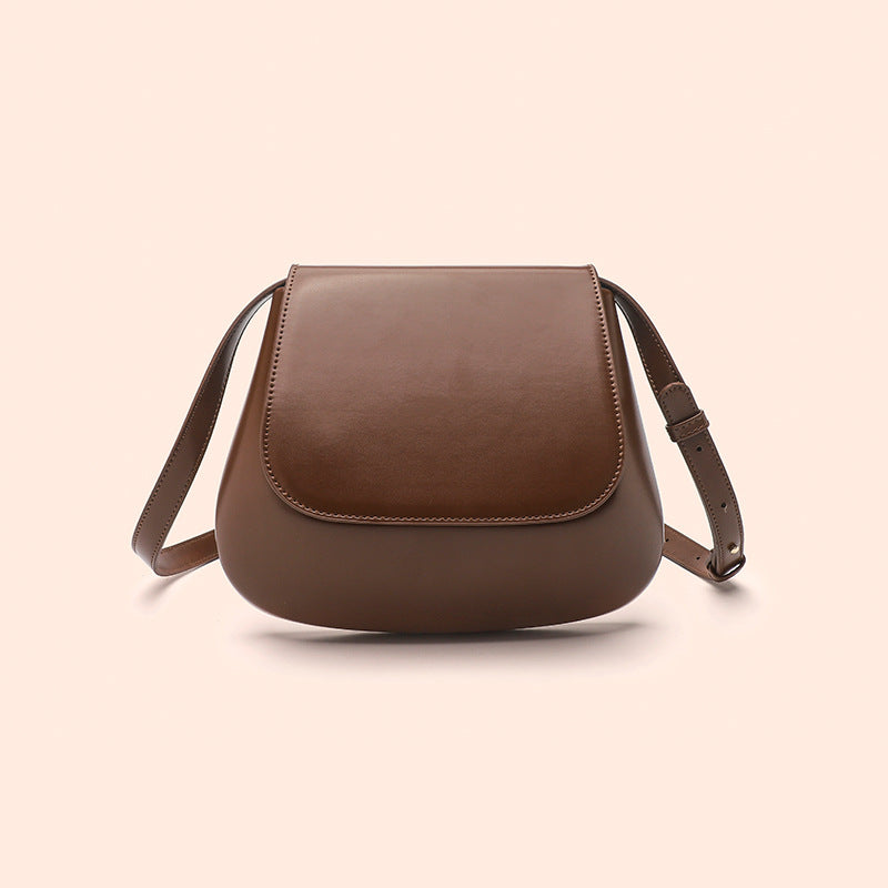 Sienna Saddle Bag in Cognac Brown