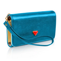Elise wristlet wallet blue