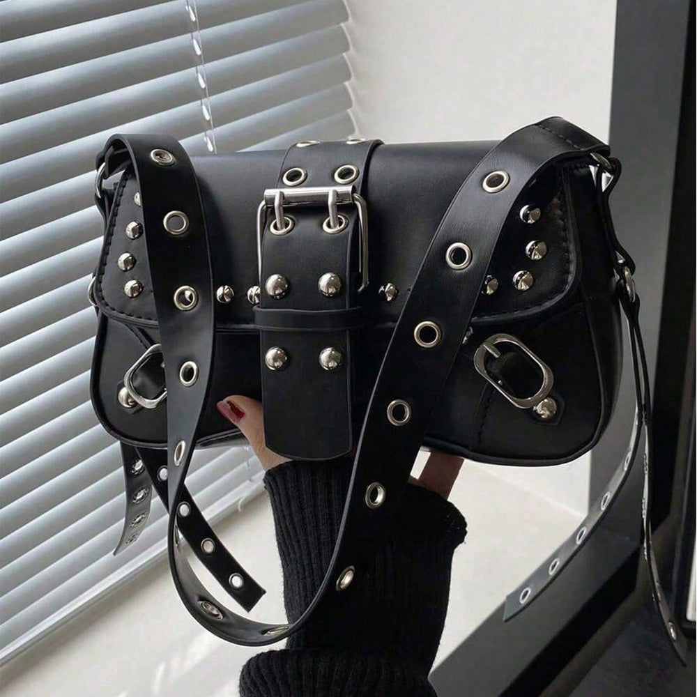 Rivet shoulder bag buckle
